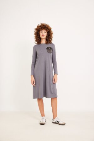 שמלת כיס אפורה