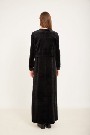 מעיל שחור ארוך לנשים, אופנה נוחה ללבוש, תלבושת אלגנטית ומחממת, אופנת אורדמן לגברים ונשים.