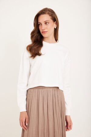 חולצת קרופ שמנת