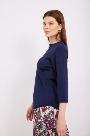 חולצת סריג בייסיק כחול