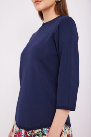 חולצת סריג בייסיק כחול