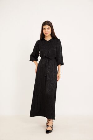 שמלת אלגנט שרוול כיווצים