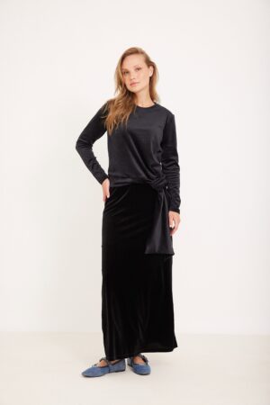 חולצת קטיפה קשר