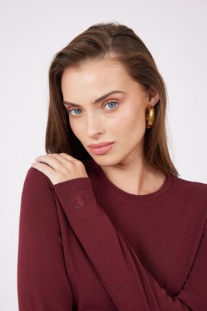 חולצת בייסיק בורדו