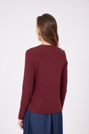 חולצת בייסיק בורדו