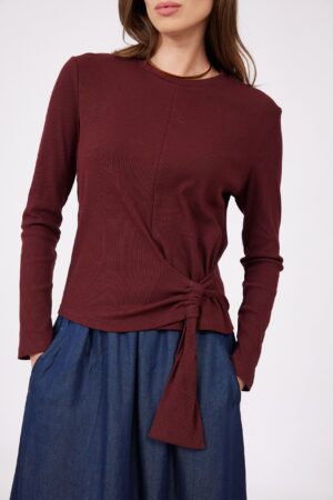 חולצת קשירה בורדו