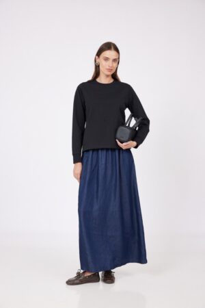 חולצת הנקה שילוב ג'ינס בגב