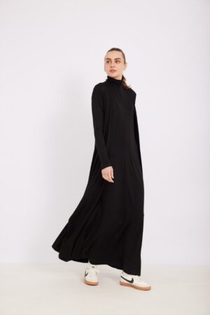 קרדיגן מקסי שחור