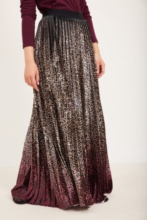 חצאית פליסה קטיפה אומברה