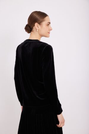 חולצת הנקה קטיפה פנינים